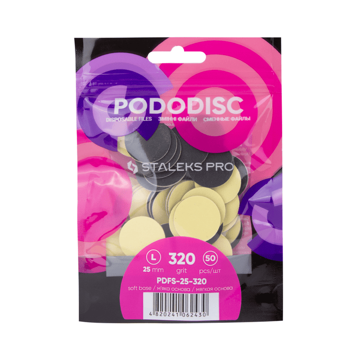 RECHARGES avec mousse PODODISC STALEKS PRO PDset-25 mm, 320 grain (50 pcs)