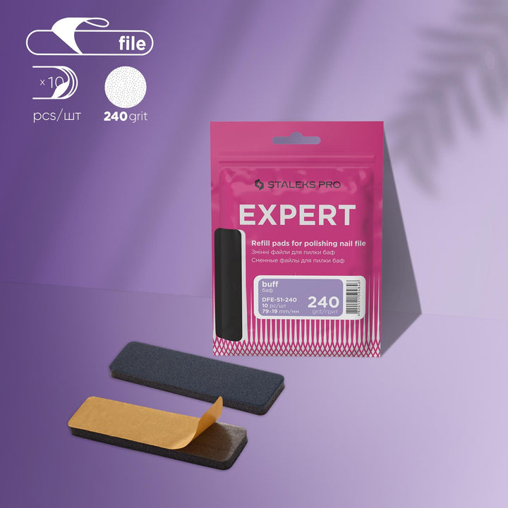 Replaceable abrasive kit (polishing file) for short file EXPERT 51 240 grit (10 pcs)